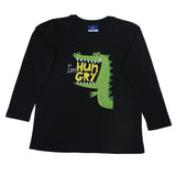Black long-sleeve kids’ t-shirt