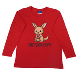 Red long-sleeve kids’ t-shirt