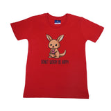 Bright red short-sleeve kids’ t-shirt