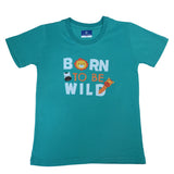 Teal short-sleeve kids’ t-shirt