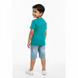 Teal short-sleeve kids’ t-shirt