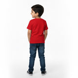 Bright red short-sleeve kids’ t-shirt