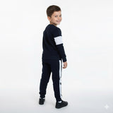 Black & White Kids Tracksuit – Modern Sporty Style