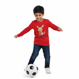 Red long-sleeve kids’ t-shirt
