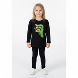 Black long-sleeve kids’ t-shirt