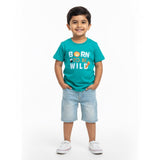 Teal short-sleeve kids’ t-shirt