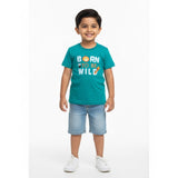 Teal short-sleeve kids’ t-shirt