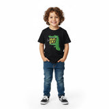 Black short-sleeve kids’ t-shirt