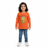 Bright orange long-sleeve kids’ t-shirt